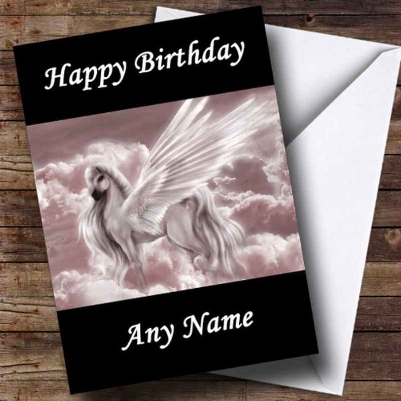 Mystical Pegasus Personalised Birthday Card – The Card Zoo