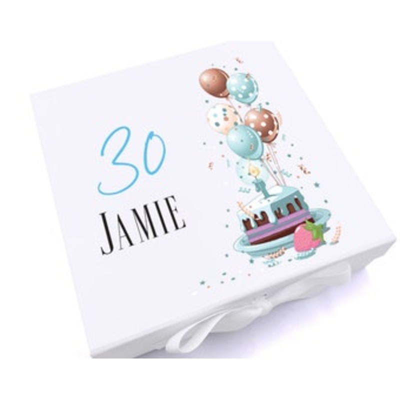 Personalised 30th Birthday Gifts For Him Keepsake Memory Box