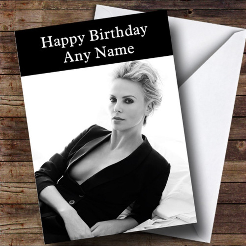 Personalised Charlize Theron Celebrity Birthday Card – The Card Zoo