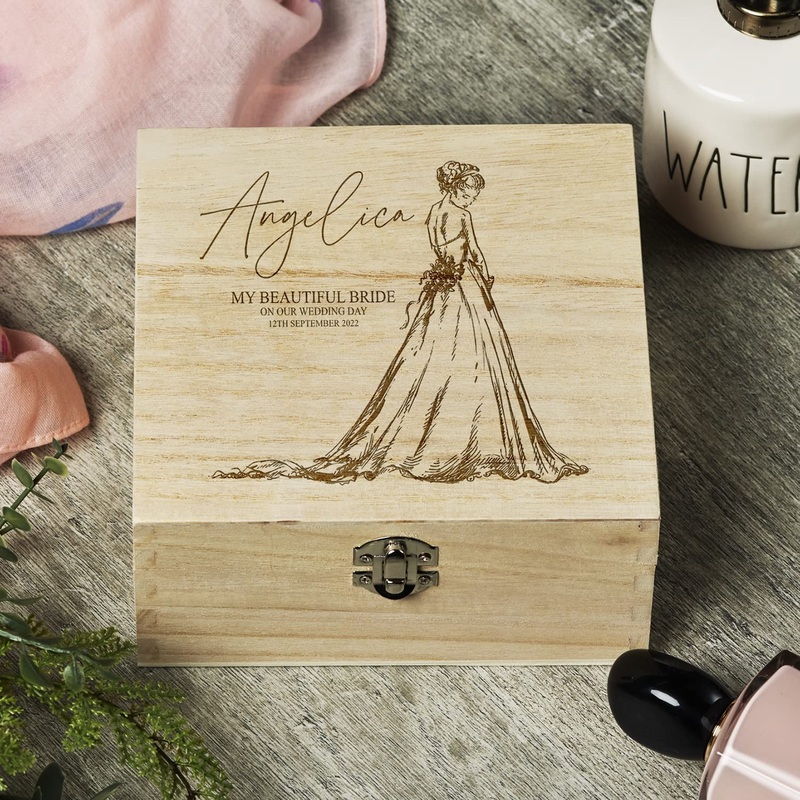 Personalised In Loving Memory Engraved Wooden Keepsake Box Gift