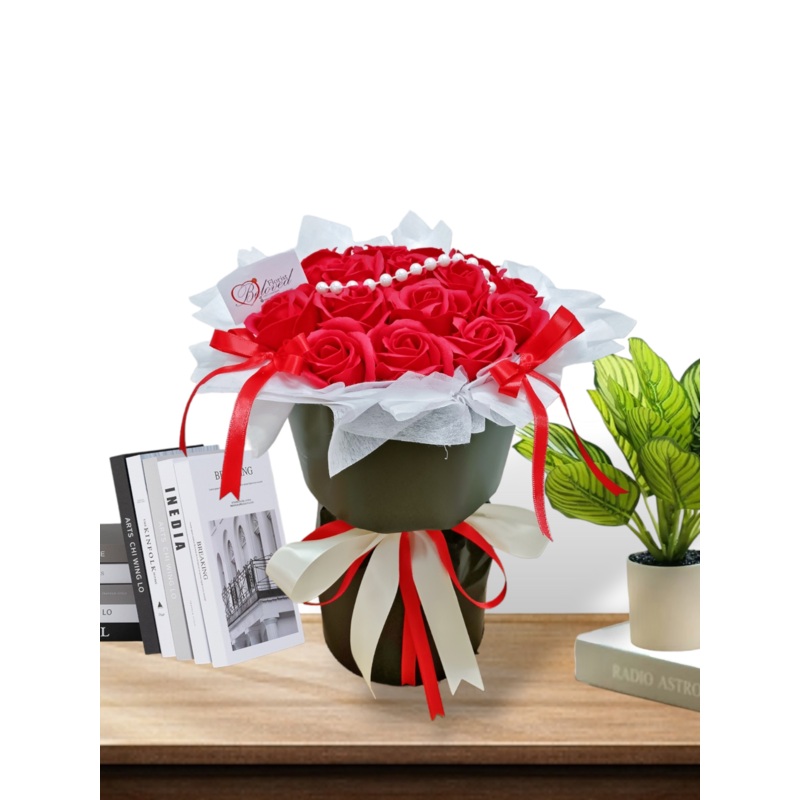 Red Soap Rose Bouquet Artificial Flower (Klang Valley Delivery)
