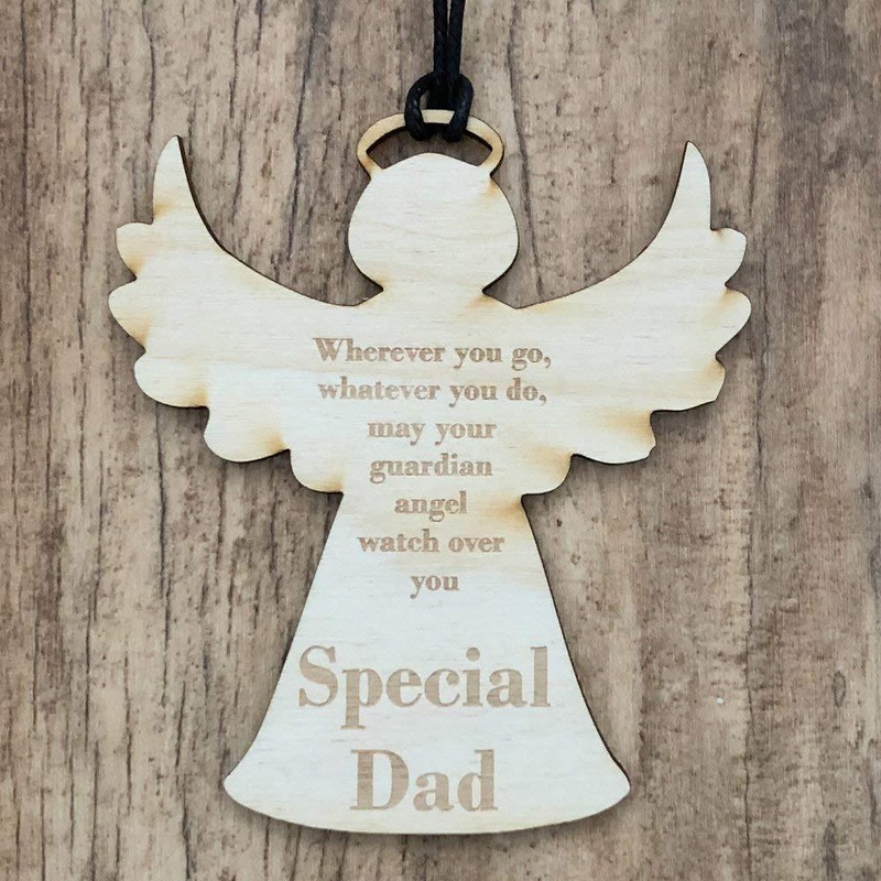 Special Dad Guardian Angel Wooden Plaque Gift