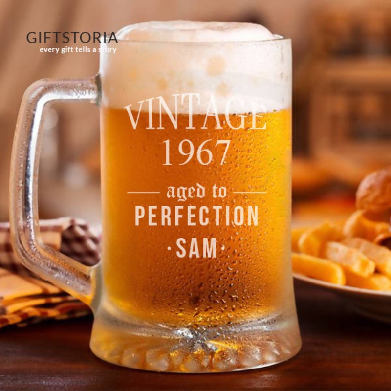 Aged to Perfection Personalised Classic Beer Mug -17oz (500ml) (6-8 working days)