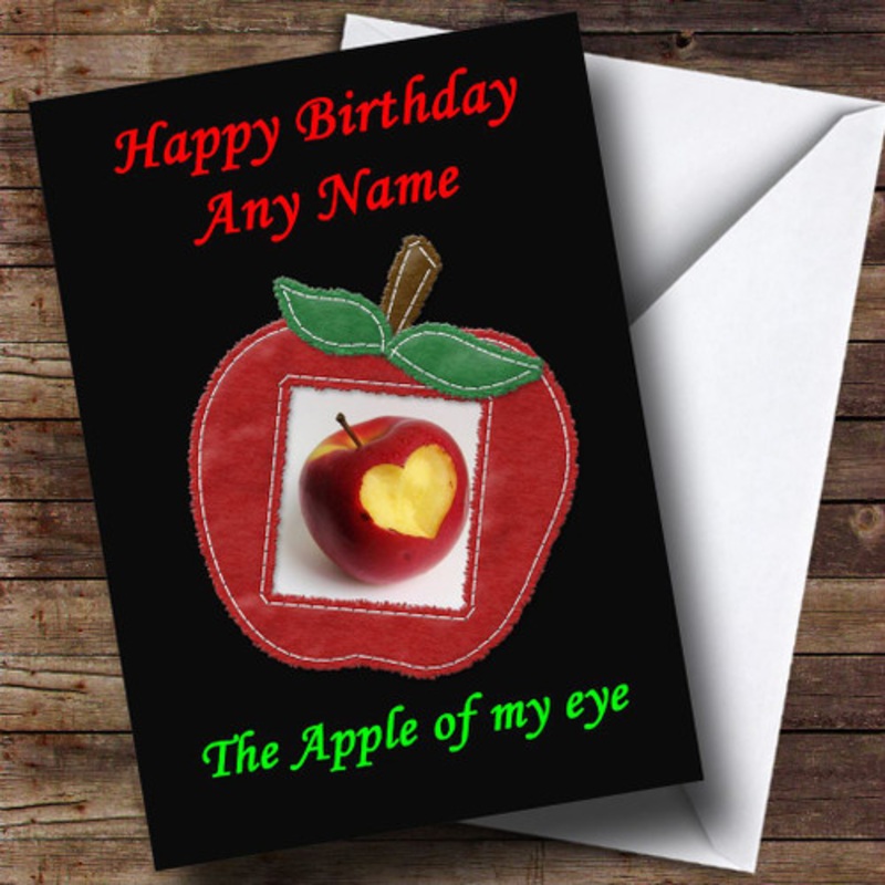 Apple Of My Eye Personalised Birthday Card – The Card Zoo