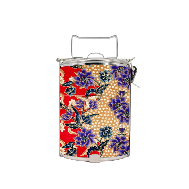 BDARI Tiffin Carrier – Red Sulawesi Batik (Nationwide Delivery)