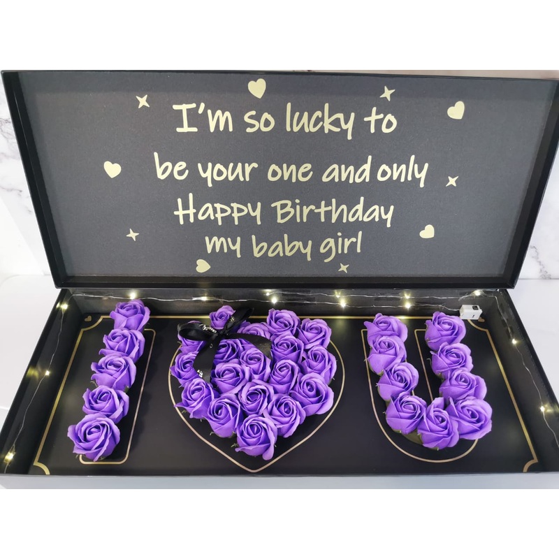 Deep Love Soap Roses (Customized Wording)