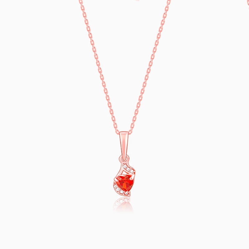 Rose Gold Passion Pendant With Link Chain