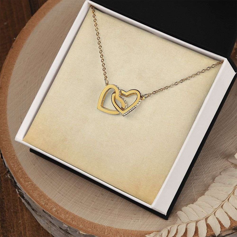 925 Sterling Gold Interlocking Hearts | Necklace For Self Women & Girls | With Certificate Of Authenticity