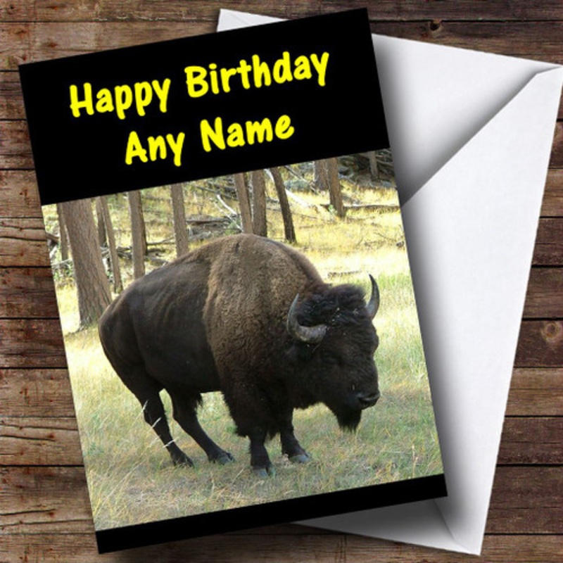 Buffalo Personalised Birthday Card – The Card Zoo