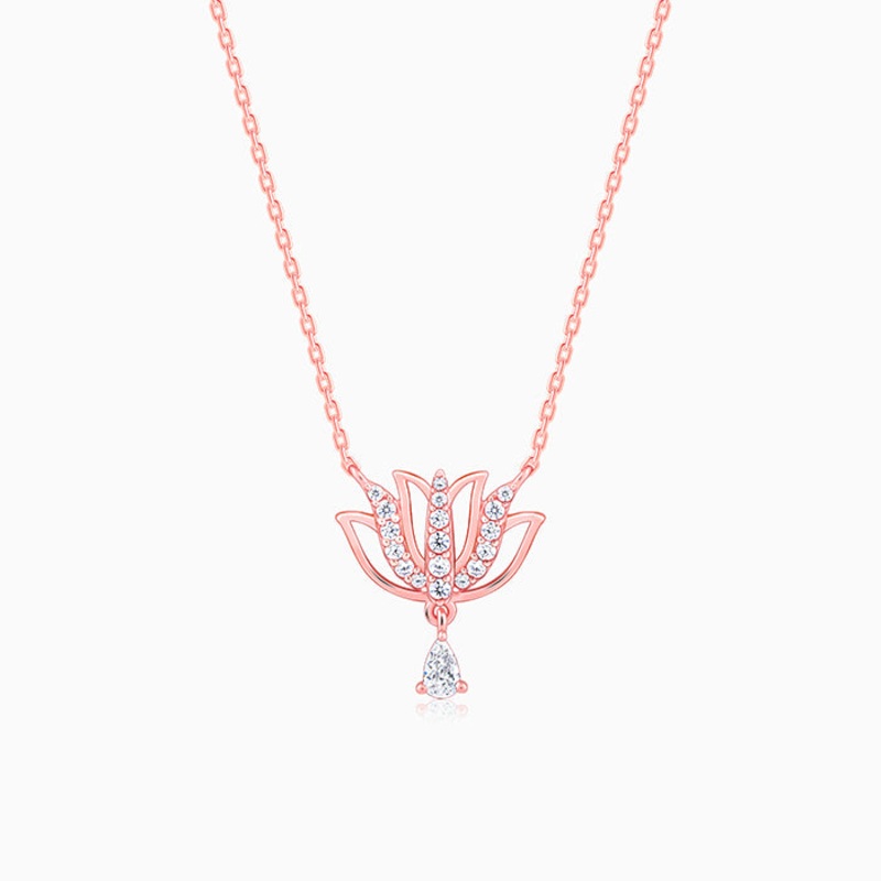 Rose Gold Thamarai Necklace