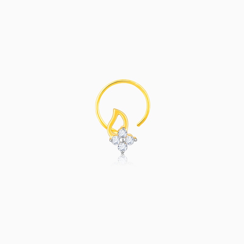 Gold Love’s Bloom Diamond Nose Pin