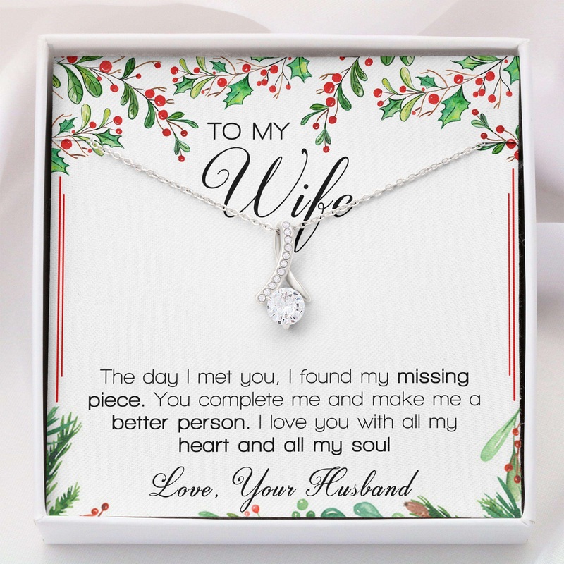Wife Necklace, To My Wife  Necklace Message Card  Alluring Beauty Necklace