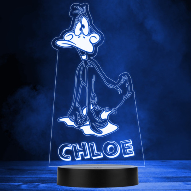 Daffy Duck Looney Tunes Kids Personalised Gift Colour Changing Night Light – The Card Zoo