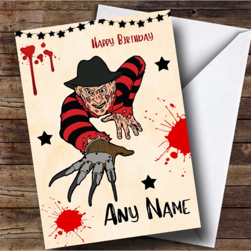 Freddy Krueger Scary Personalised Birthday Card – The Card Zoo