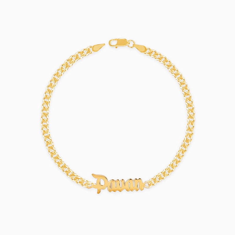 Golden Personalised Timeless Classic Bracelet For Him