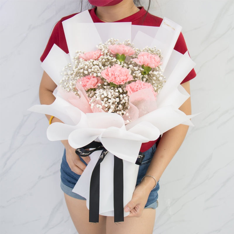 (Mother’s Day 2022) Adora Pink Carnation Bouquet (Klang Valley Delivery)