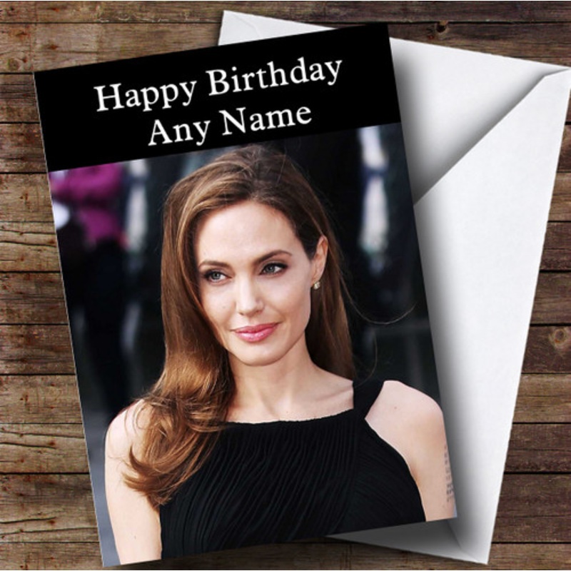 Personalised Angelina Jolie Celebrity Birthday Card – The Card Zoo