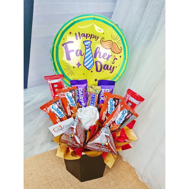 Soap Mix Chocolate Balloon Bloom Box (Klang Valley Delivery)