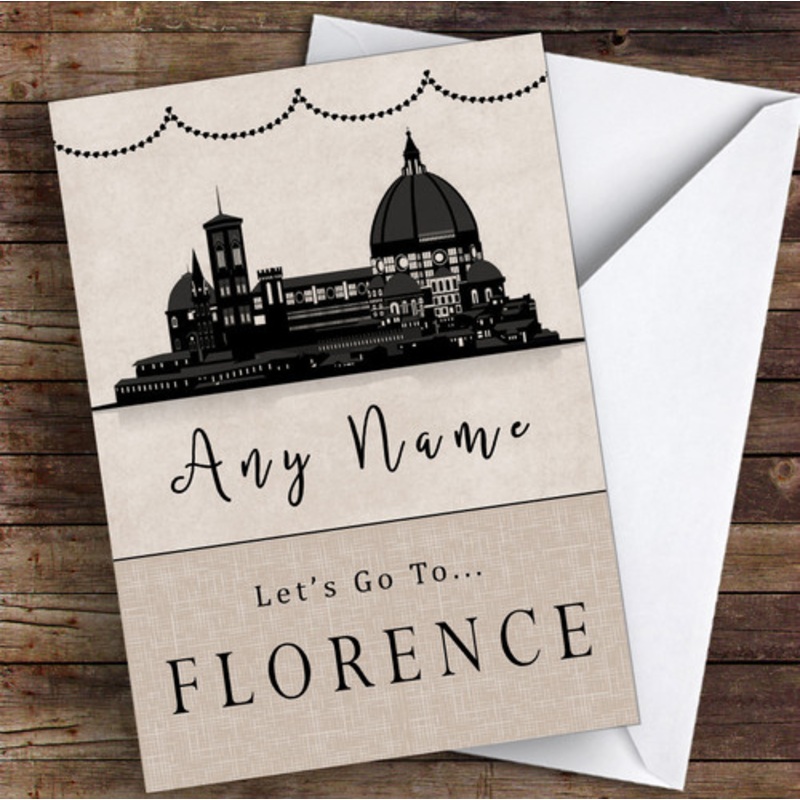 Surprise Let’s Go To Florence Personalised Greetings Card – The Card Zoo