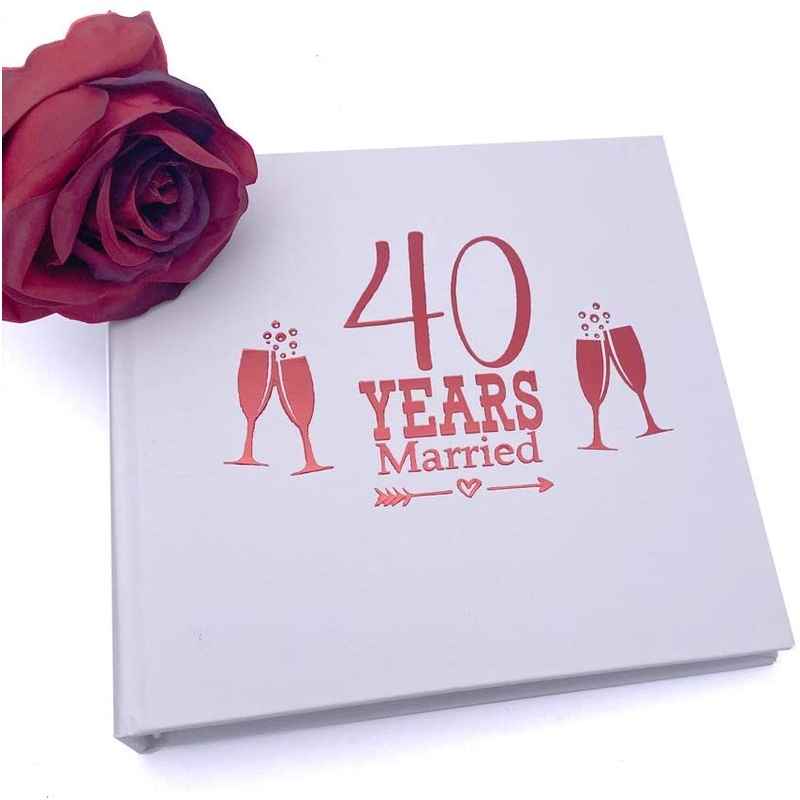 40th Anniversary Gift Photo Album For 50 x 6 by 4 Photos