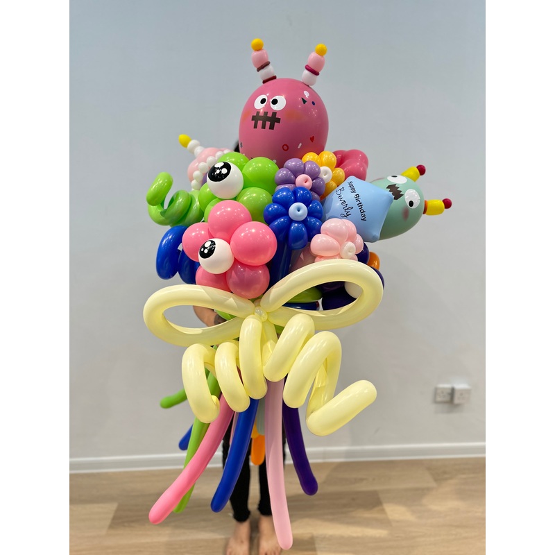 Balloon Flower Bouquet | Monster FaFa | (Klang Valley Delivery Only)
