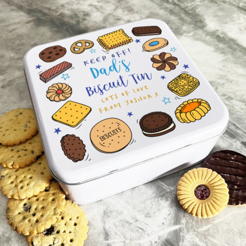 Dad’s Cookies Treats Keep Off Personalised Gift Cookies Treats Biscuit Tin – The Card Zoo
