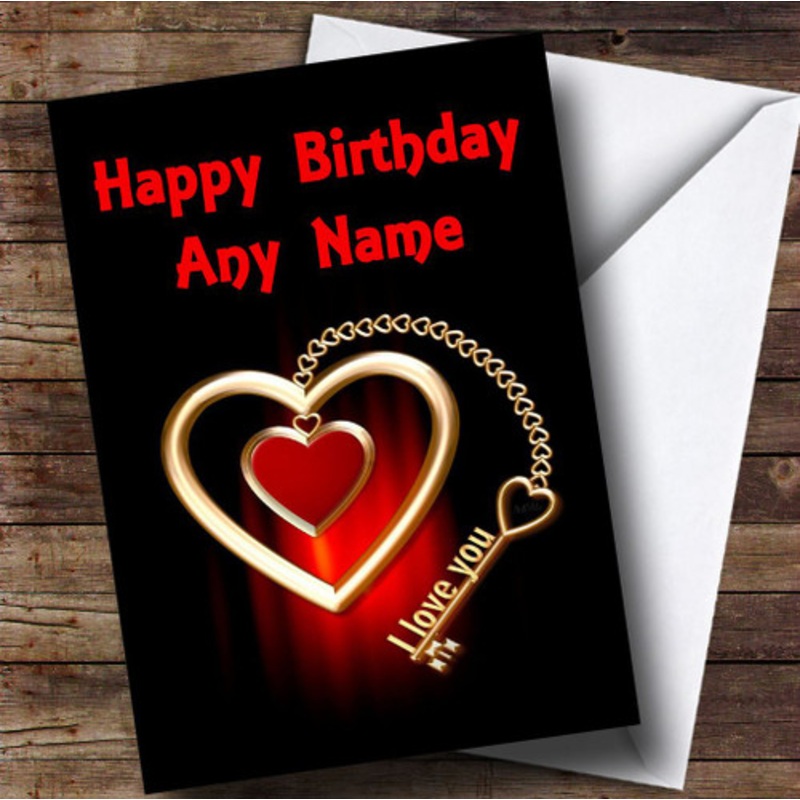 Key To My Heart Romantic Personalised Birthday Card – The Card Zoo