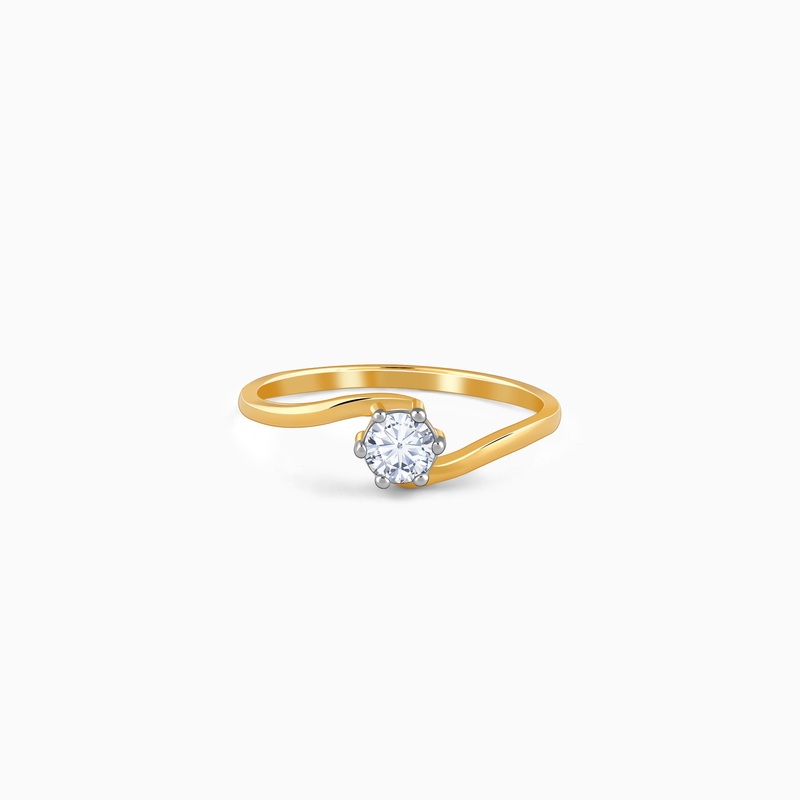 Gold Florra Elegance Solitaire Diamond Ring