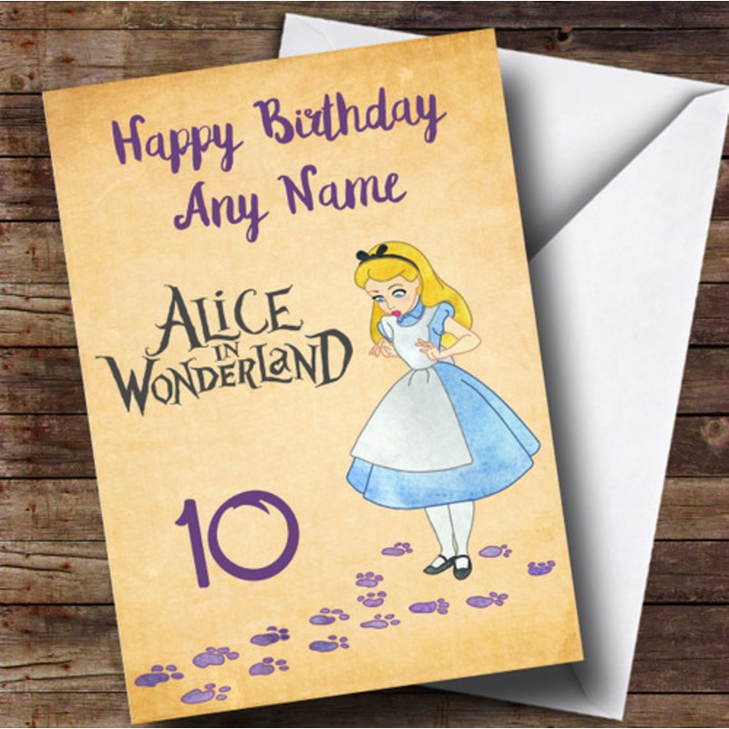 Personalised Alice In Wonderland Alice Children’s Birthday Card – The Card Zoo