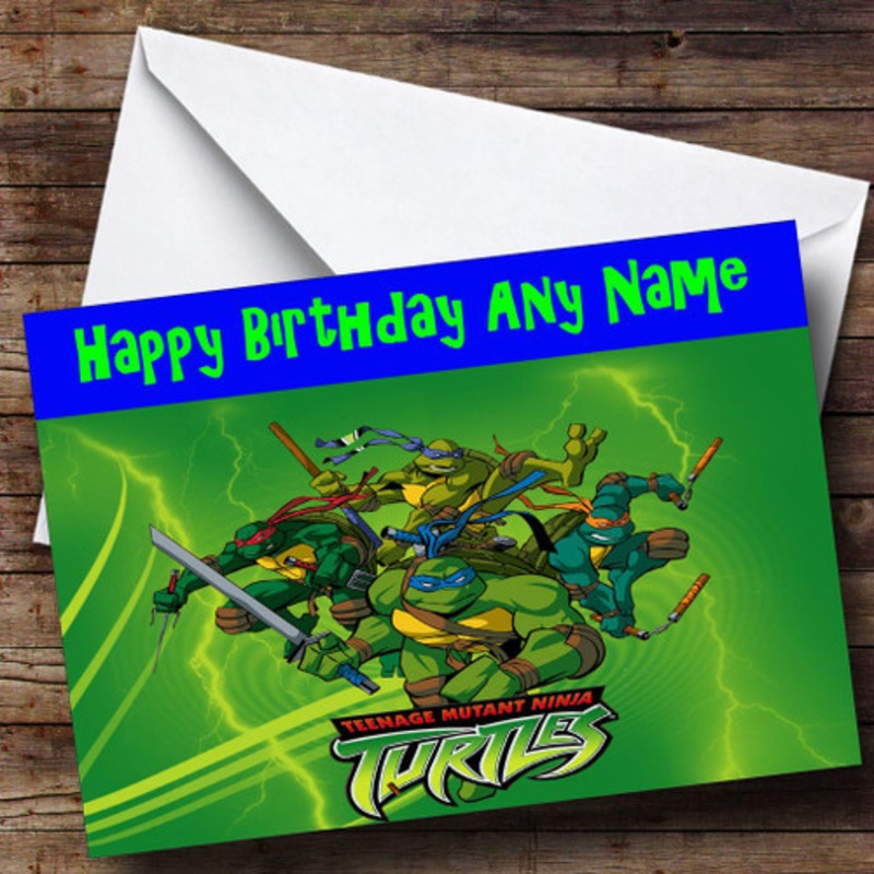 Teenage Mutant Ninja Turtles Personalised Birthday Card – The Card Zoo
