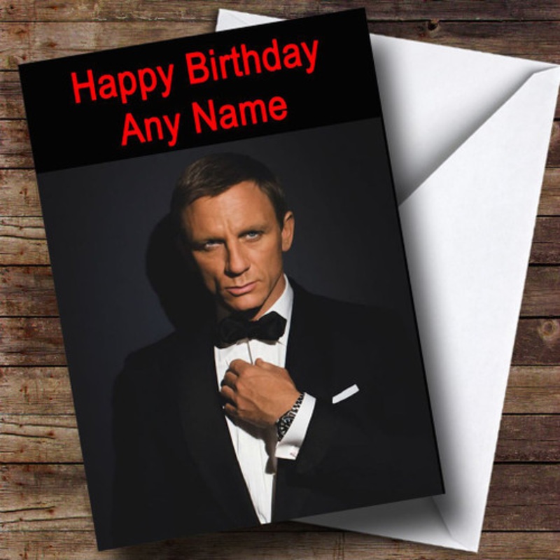 Daniel Craig Personalised Birthday Card – The Card Zoo