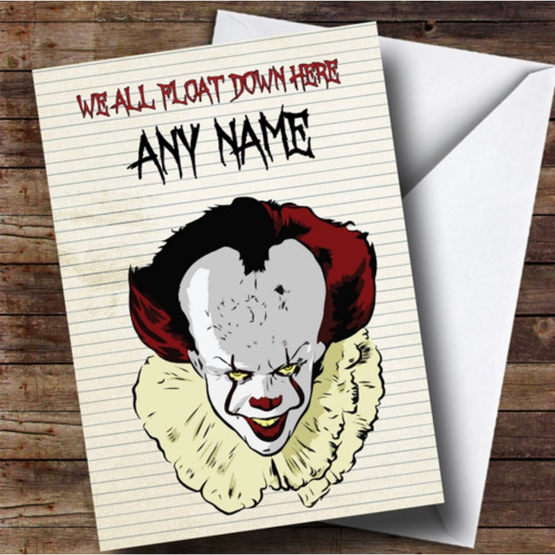 Pennywise Clown It Float Personalised Birthday Card – The Card Zoo
