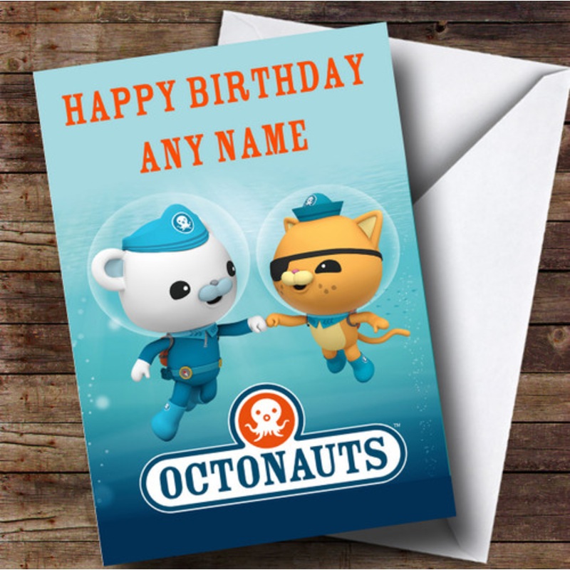 Personalised The Octonauts Blue Children’s Birthday Card – The Card Zoo