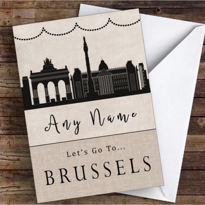 Surprise Let’s Go To Brussels Personalised Greetings Card – The Card Zoo
