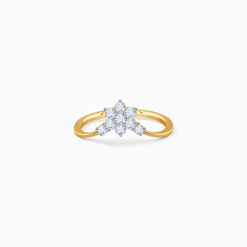 Gold Pieris Lab Grown Diamond Ring