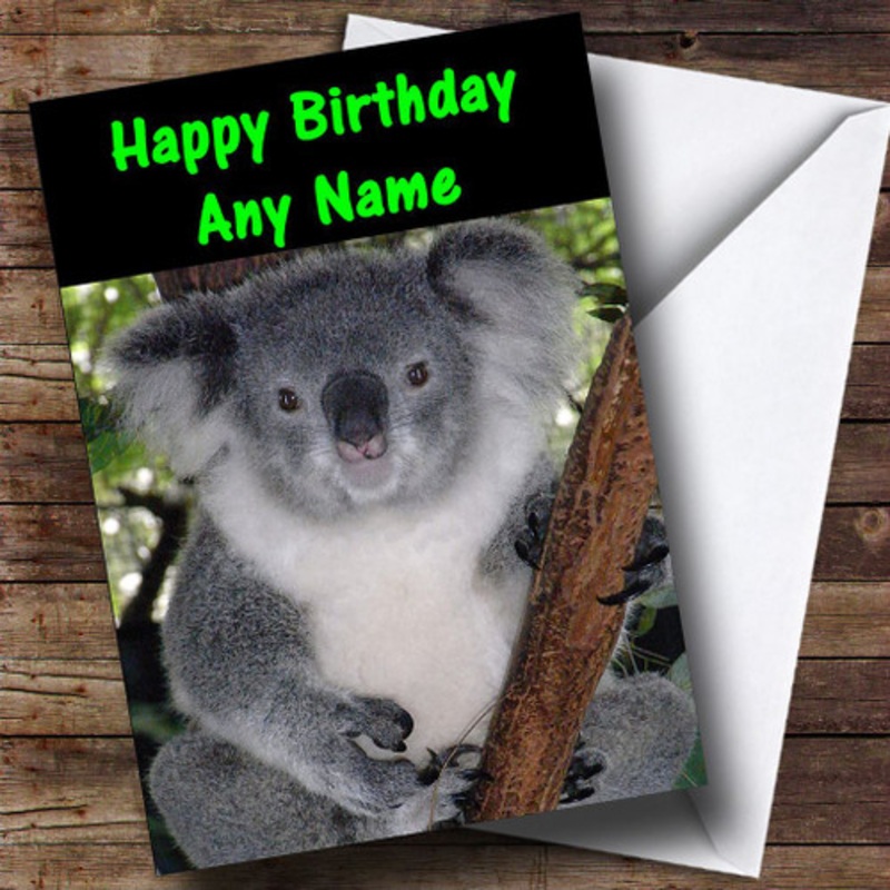 Koala Bear Personalised Birthday Card – The Card Zoo