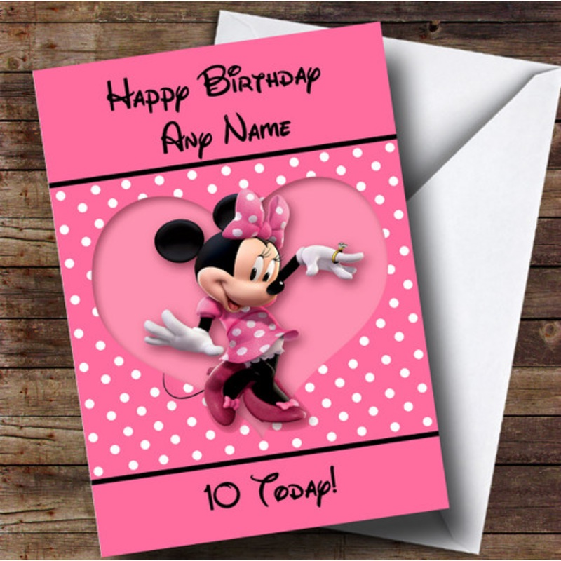 Personalised Disney Minnie Mouse Children’s Birthday Card – The Card Zoo