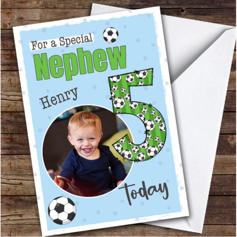5th Nephew Football Boys Custom Personalised Birthday Card – The Card Zoo