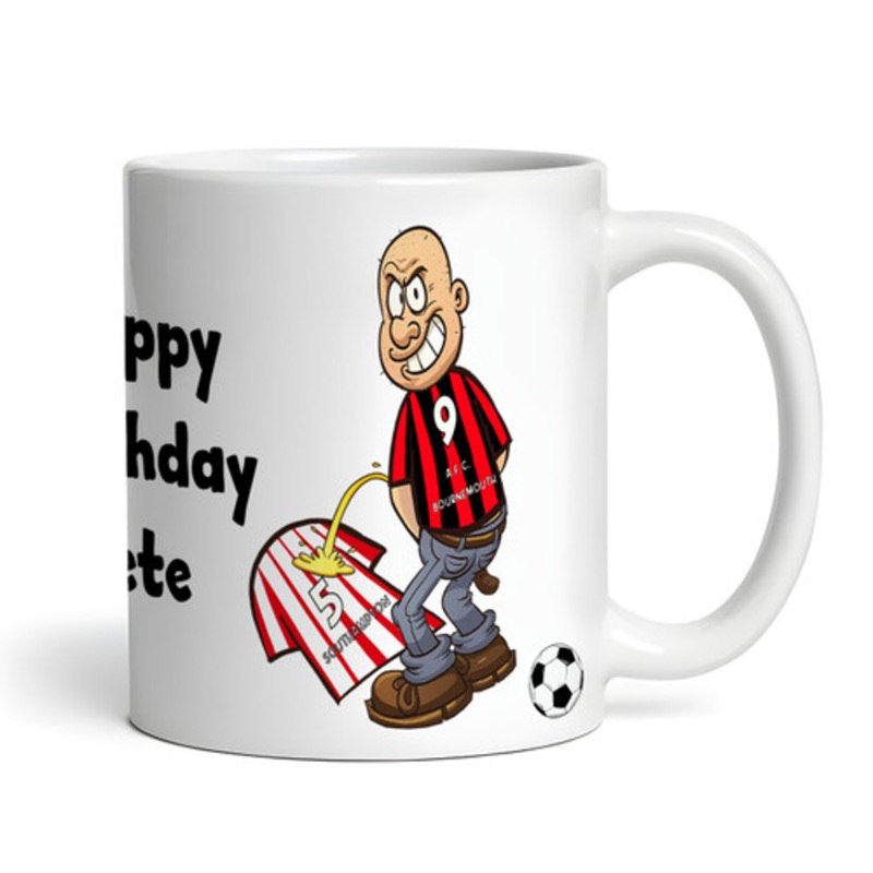 Bournemouth Weeing On Southampton Funny Football Gift Team Personalised Mug – The Card Zoo