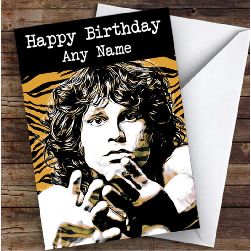 Jim Morrison Tiger Print Celebrity Personalised Birthday Card – The Card Zoo