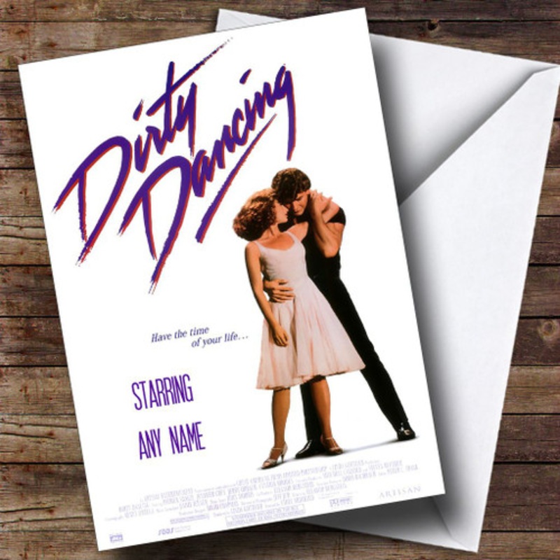 Spoof Dirty Dancing Movie Film Poster Personalised Birthday Card – The Card Zoo