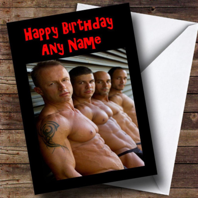 Topless Sexy Men Gay Personalised Birthday Card – The Card Zoo