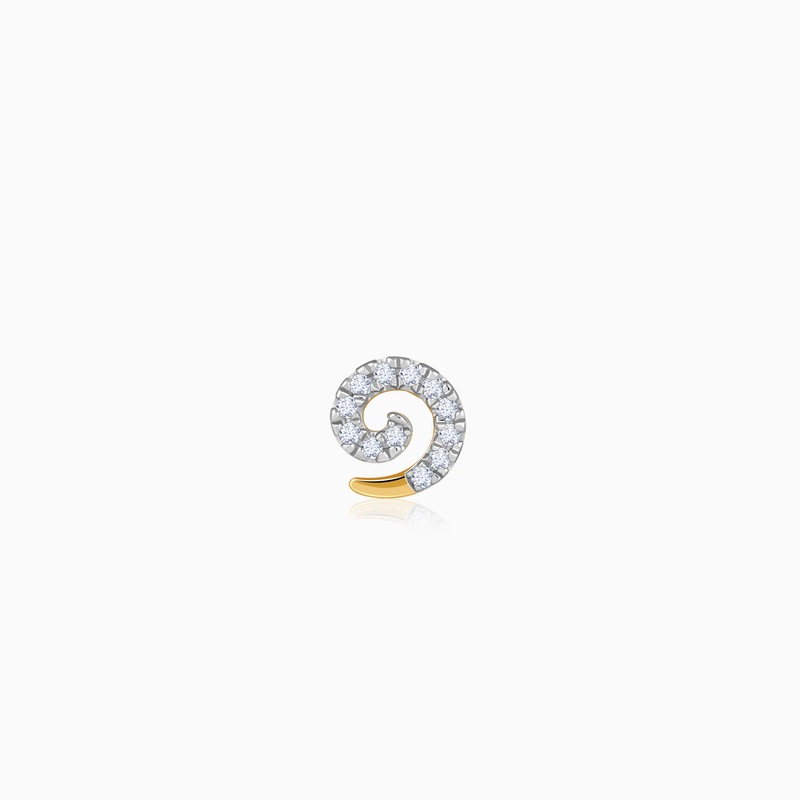 Gold Cirlia Lab Grown Diamond Nose Pin