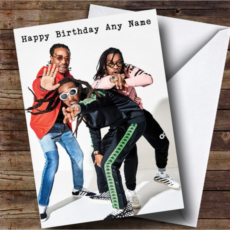 Personalised Migos Celebrity Birthday Card – The Card Zoo