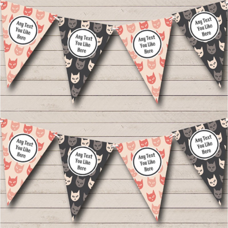 Retro Vintage Cats Personalised Birthday Party Bunting – The Card Zoo