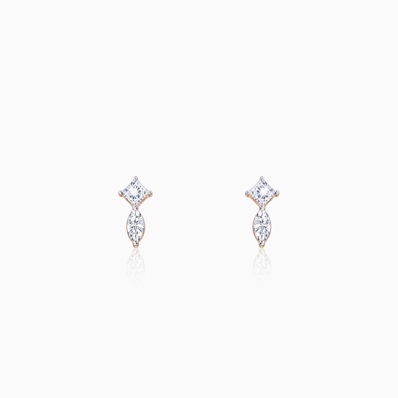 Rose Gold Dualis Lab Grown Diamond Earrings