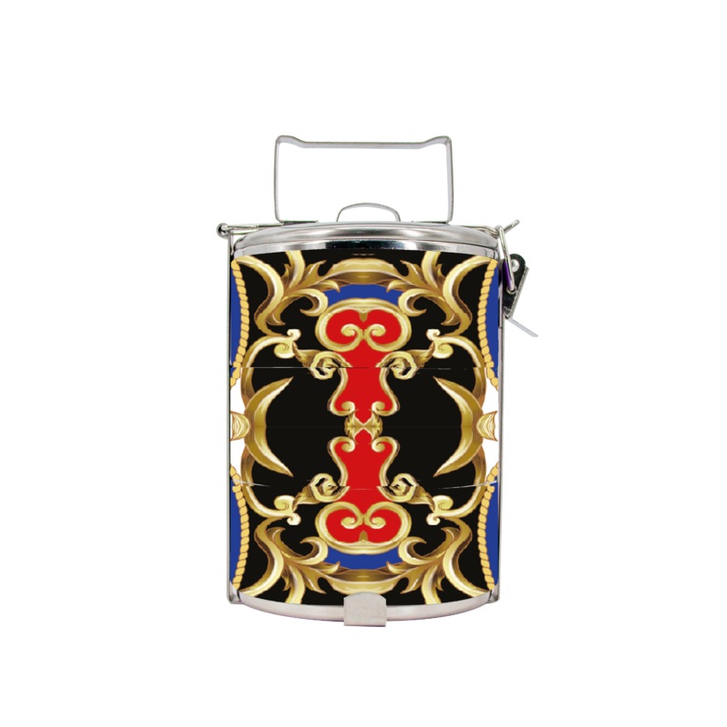 BDARI Tiffin Carrier – Black Scarf (Nationwide Delivery)