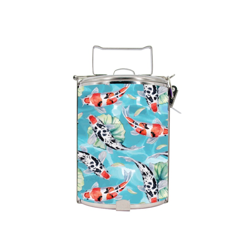 BDARI Tiffin Carrier – Lotus Koi (Nationwide Delivery)