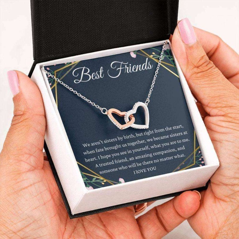Best Friend Necklace, Gift For Best Friend Bff Long Distance Friendship Necklace