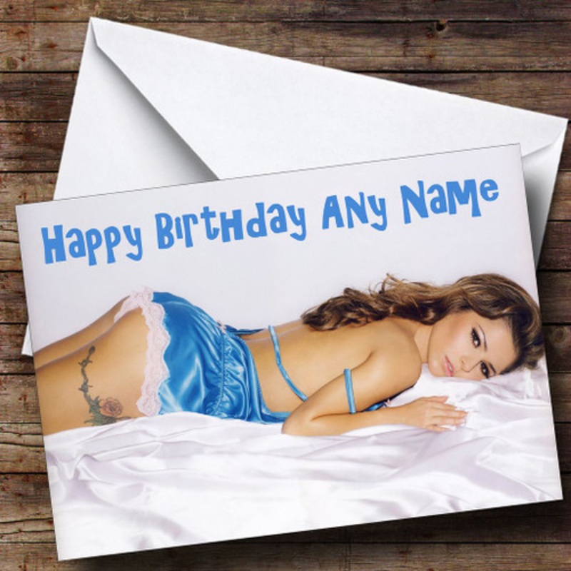 Cheryl Cole In Underwear Personalised Birthday Card – The Card Zoo